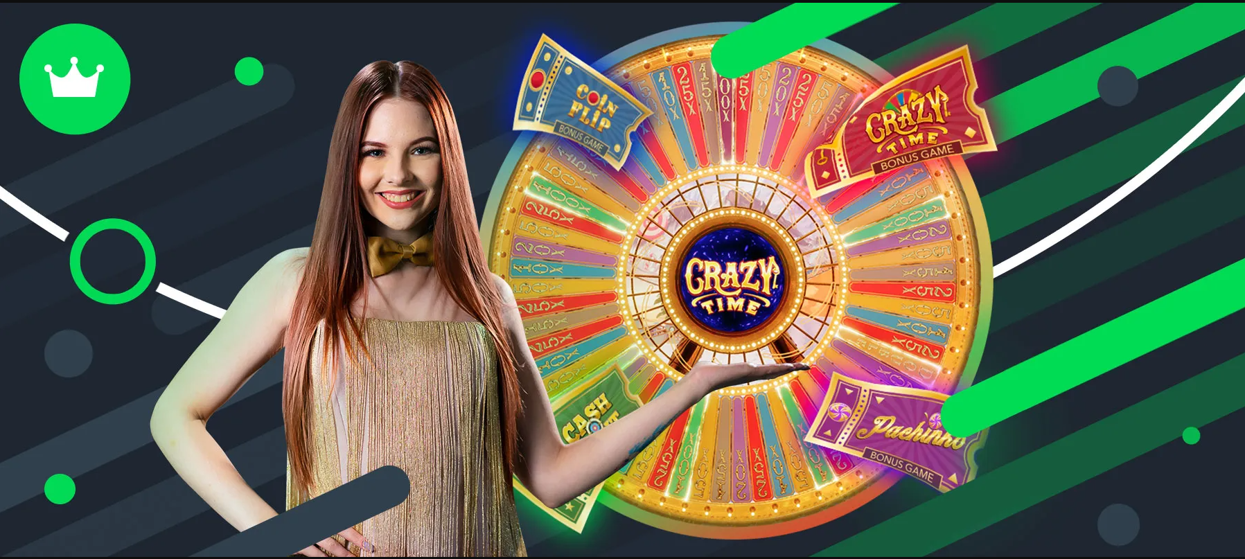 Процесс игры в Crazy Time во время прямой трансляции